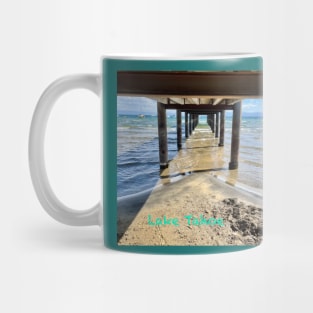 Under the pier in Lake Tahoe, California Mug